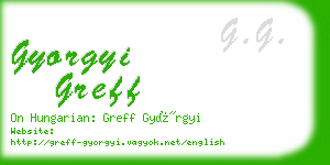 gyorgyi greff business card